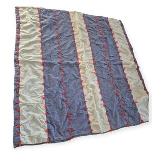 Vintage Handmade Quilt/ Throw About 57"X 58"